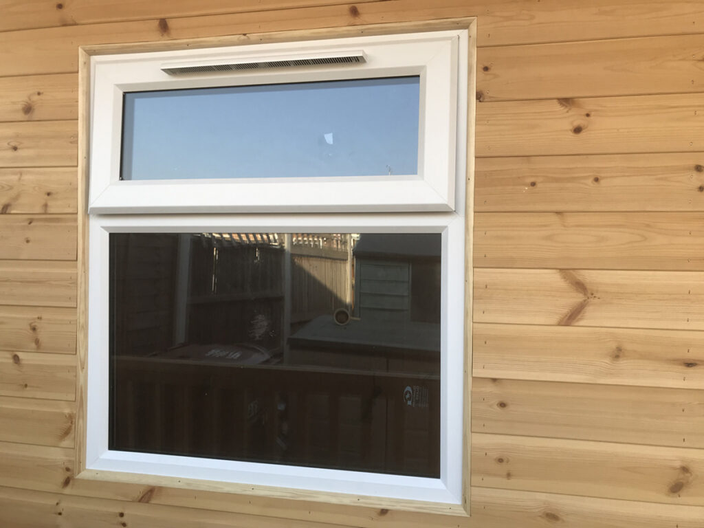 Cabin and covered decking