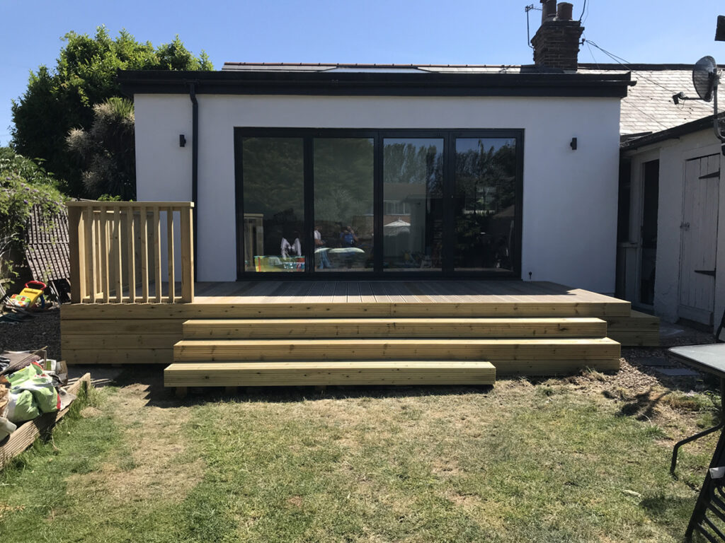 stepped decking
